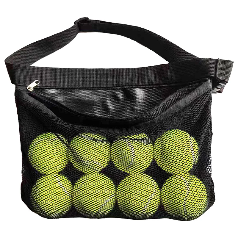 Tennisbal Draagtas Grote Capaciteit Rits Tennisbal Opslag Heuptas Voor Outdoor Sport Mobiele Telefoon Houder Mesh Pouch