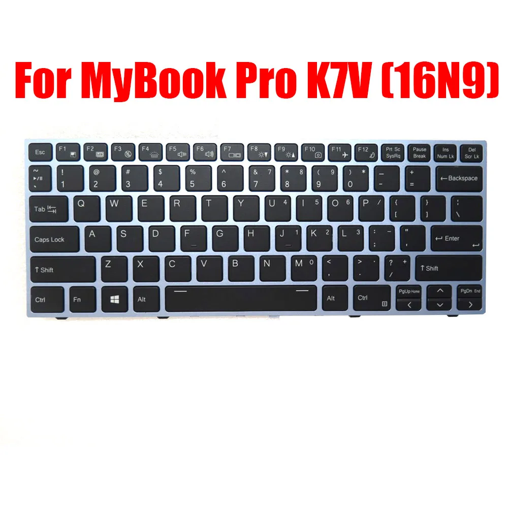 

English US Laptop Keyboard For Axioo For MyBook Pro K7V (16N9) Black With Backlit