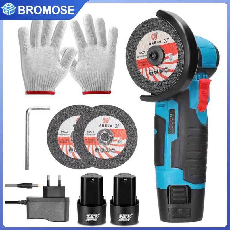Mini Smerigliatrice Angolare Senza Fili 12V per Uso Domestico, Macchina Lucidatrice 19500Rpm, Smerigliatrice Elettrica Portatile