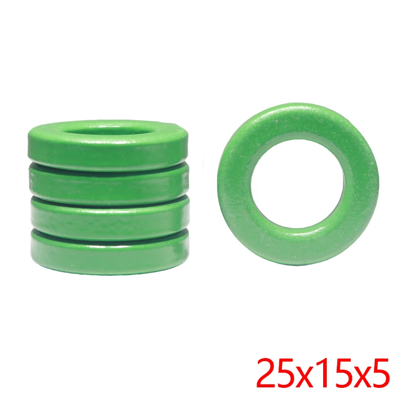 【20-5PCS】25x15x5mm Green Magnetic Ring Ferrite Anti-interference Core Filter Inductance Transformer Magnetic Ring
