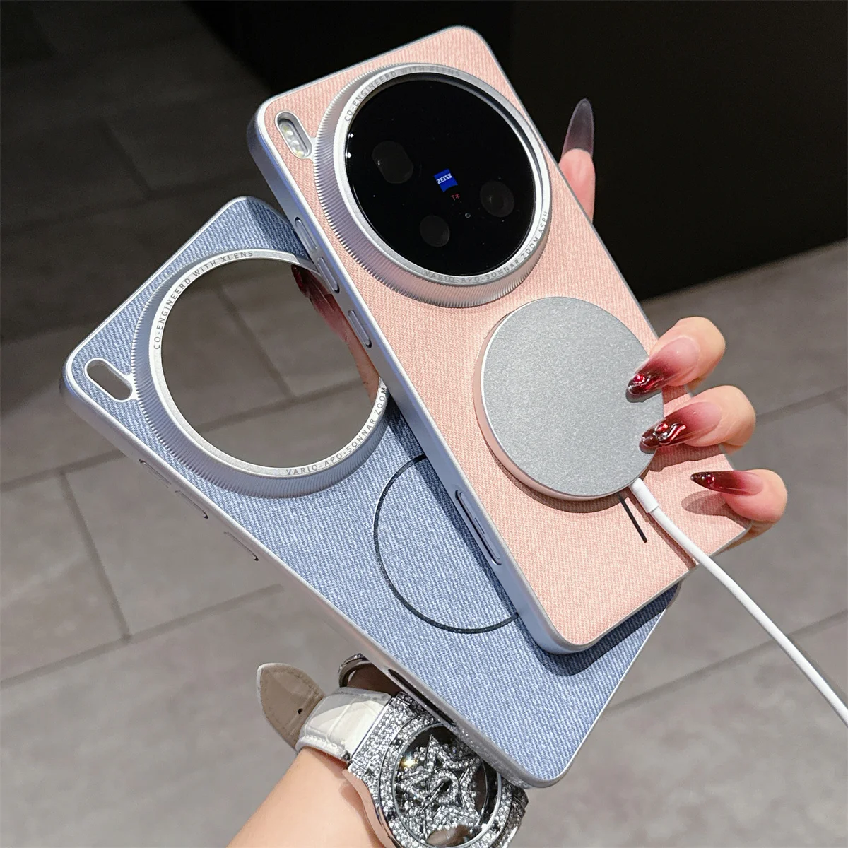 For Vivo X200 Pro mini X100 Ultra X200S Case Protection Silver Side Cover Protector Magsafe Mobile Phone Case Plastic Cover