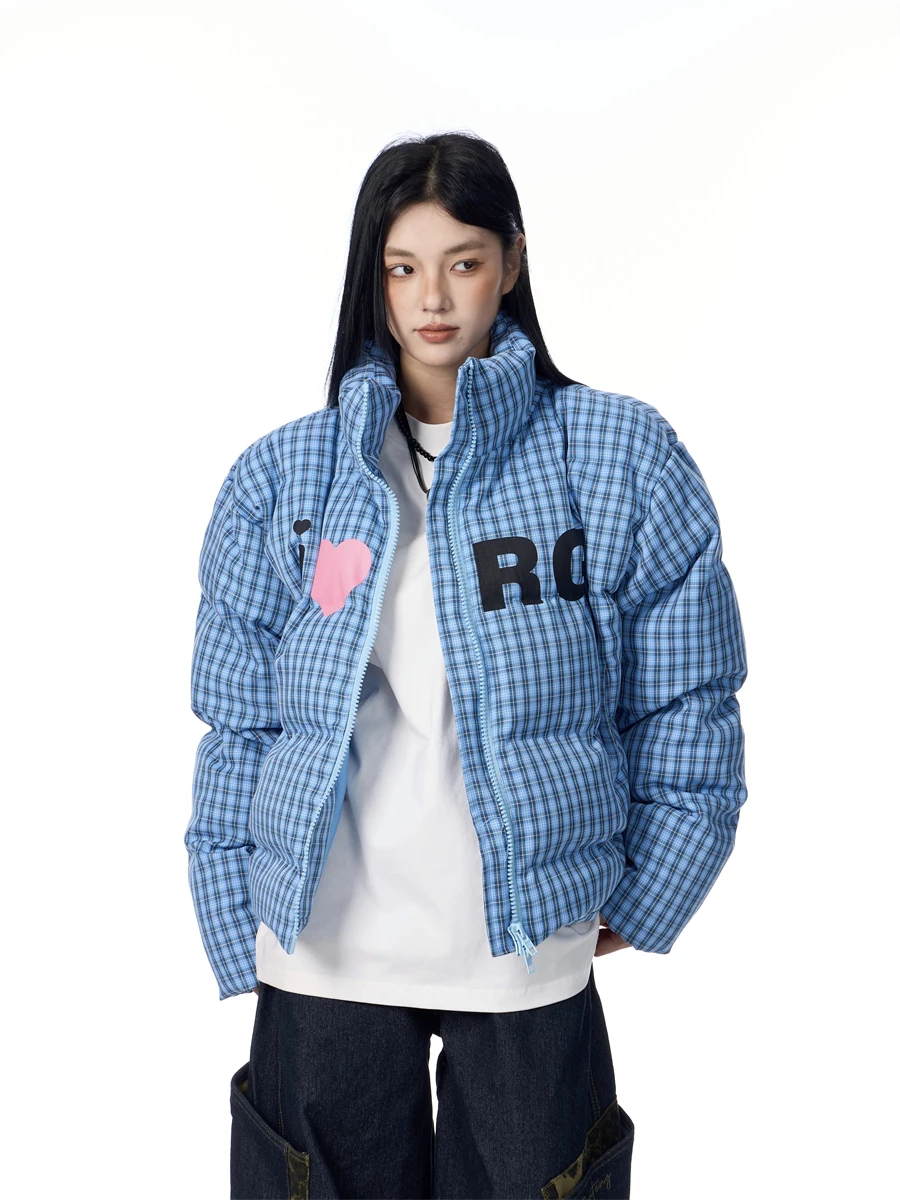 

Women's Thiened Cotton Vest American Retro Winter Star Bread Clothes College Sle Long Sve Button up Cotton Jaet