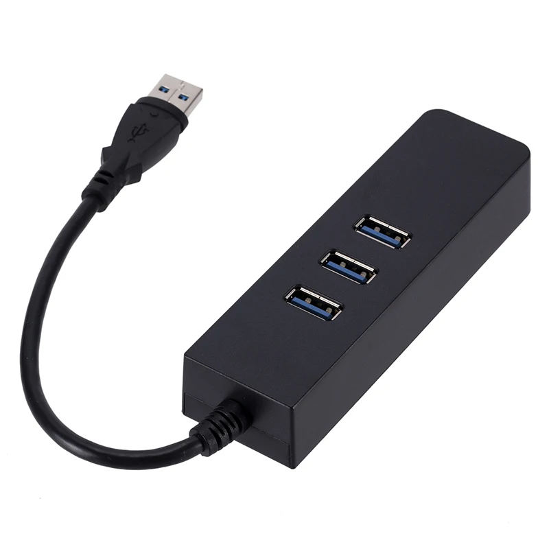 3 Ports USB 3.0 Gigabit Ethernet Lan RJ45 Network Adapter Hub To 1000Mbps