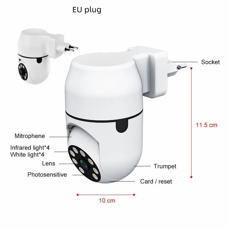 200W 5G Wifi iP Camera Night Vision Full Color Ai Human Tracking CCTV Video Indoor wireless Security Monitor Surveillance Camera