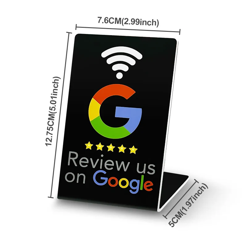 Suporte NFC programável, NFC Stand Table, Cartão NFC personalizado, Google Review, Display personalizado, Google Review, 100 Mhz, NFC