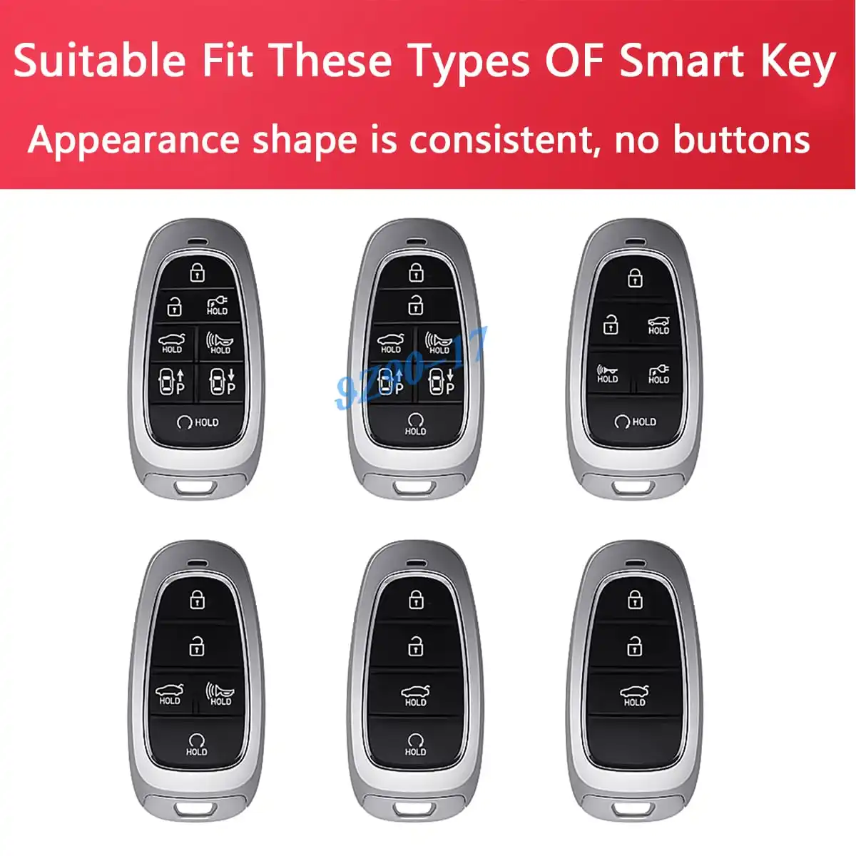 Fully Transparent TPU Car Smart Key Fob Case Cover Keychain Compatible With Hyundai Sonata Tucson Cruz IONIQ 5 Palisade Nexo - Image 2