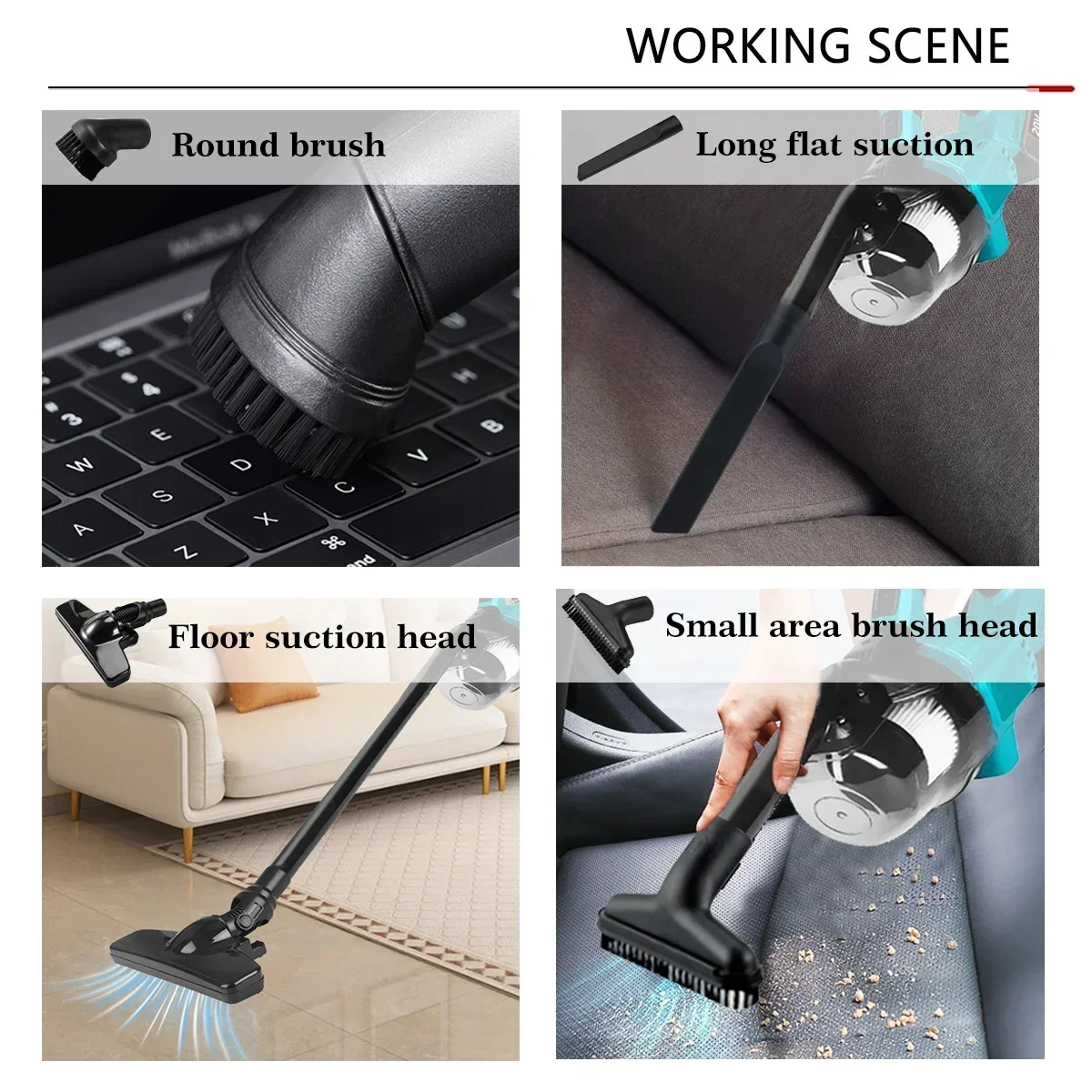 Portable Cordless Electric Vacuum Cleaner Multi-function Dust Carpet Clean Machine For Makita 18v Battery