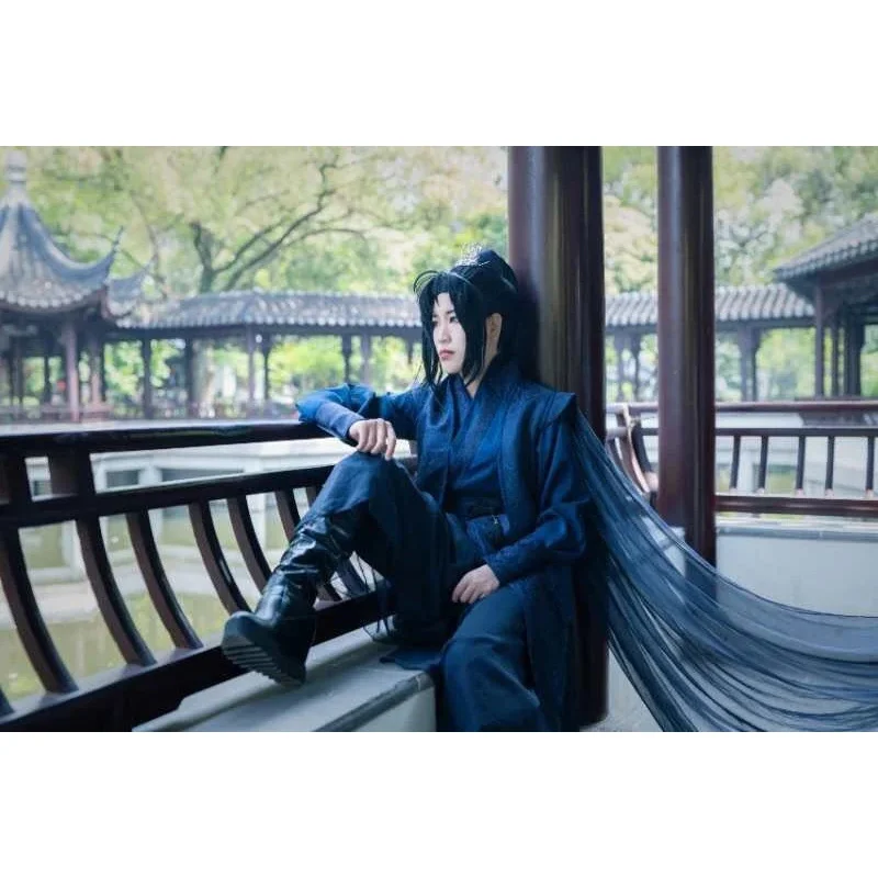 Anime Erha and His White Cat Master Cosplay Costume Mo Ran Shi Mei Disciple Stage Play Performance Full Set Uniform