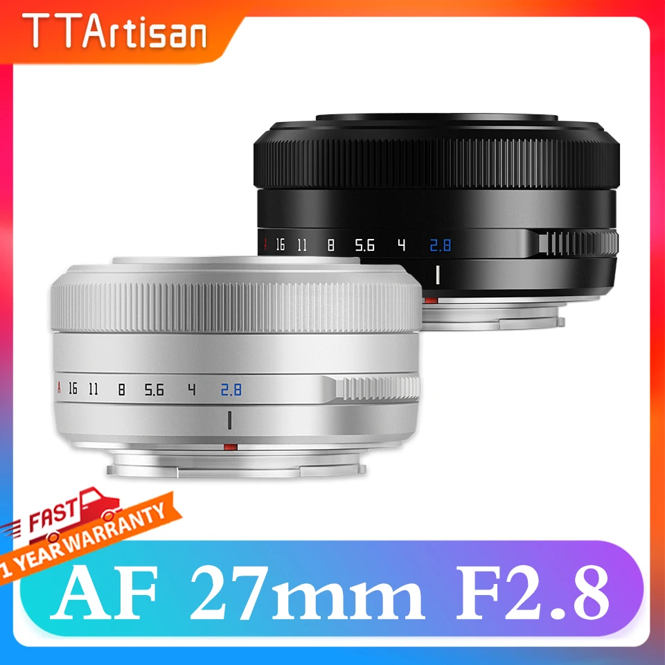 TTArtisan AF 27mm F2.8 XF Auto Focus APS-C Camera Lens Compatible with XF-Mount Cameras XS10 X-A5 X-A7 X-M1 X-M2 X-E4 X-T1 X-T10