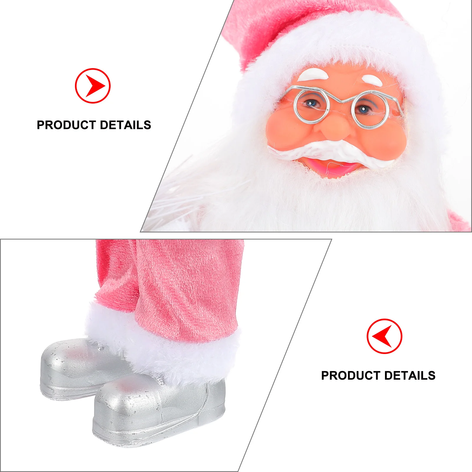 Pink Santa Claus Ornaments Christmas Centerpieces Indoor Decorations Standing Hanging Table Statue Elder Wall