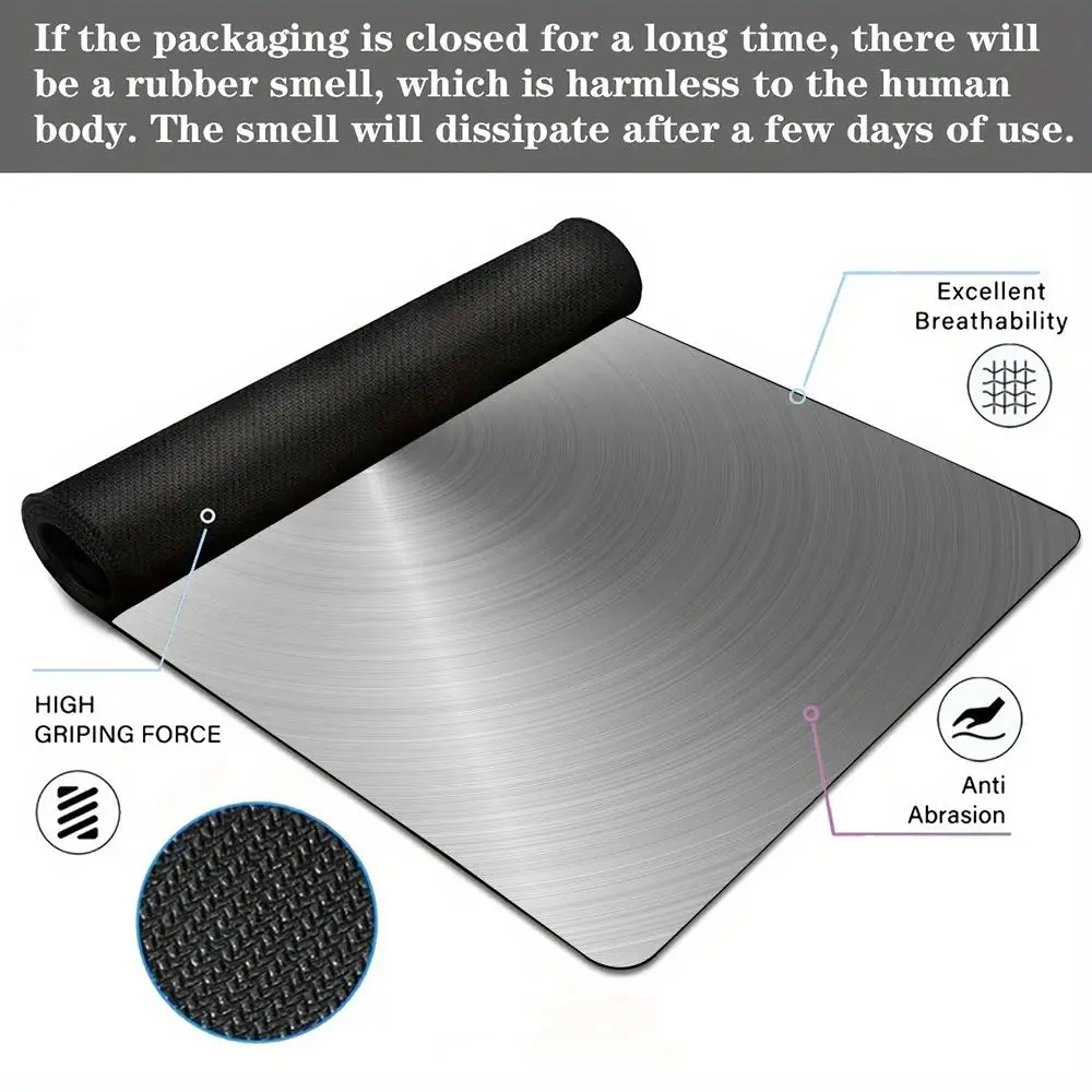 Roestvrij staal metaal glitter muismat bureaumat gamingmatten rubber antislip duurzaam waterdicht pc-accessoires toetsenbord muismatten