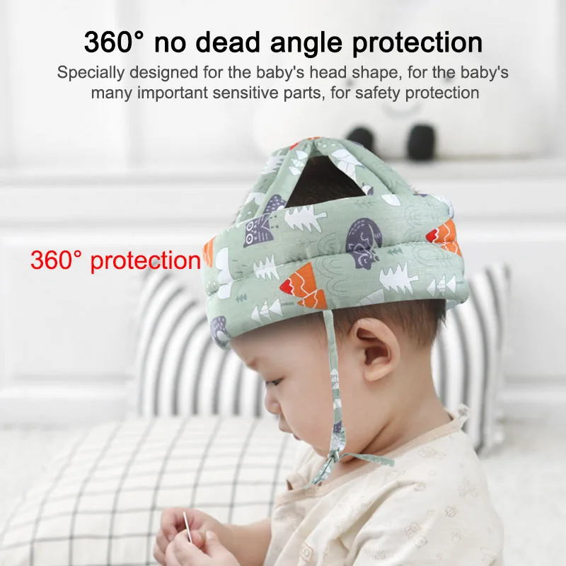 Baby Safety Helmet Head Protection Headgear Toddler Anti-fall Pad Children Learn To Walk Crash Cap Adjustable Breathable Cap