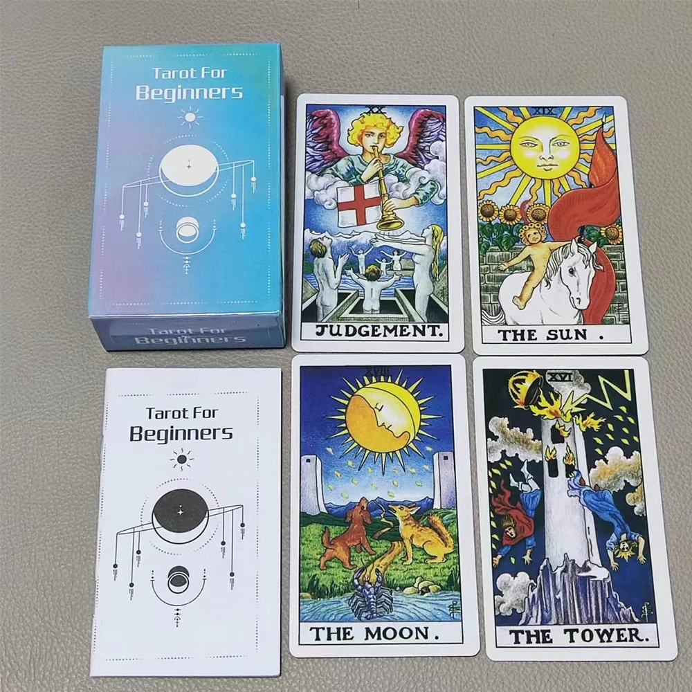 10.3*6cm Classic Rider Waite Smith Tarot Cards for Beginners, 78 Pcs Tarot Cards with Guidebook