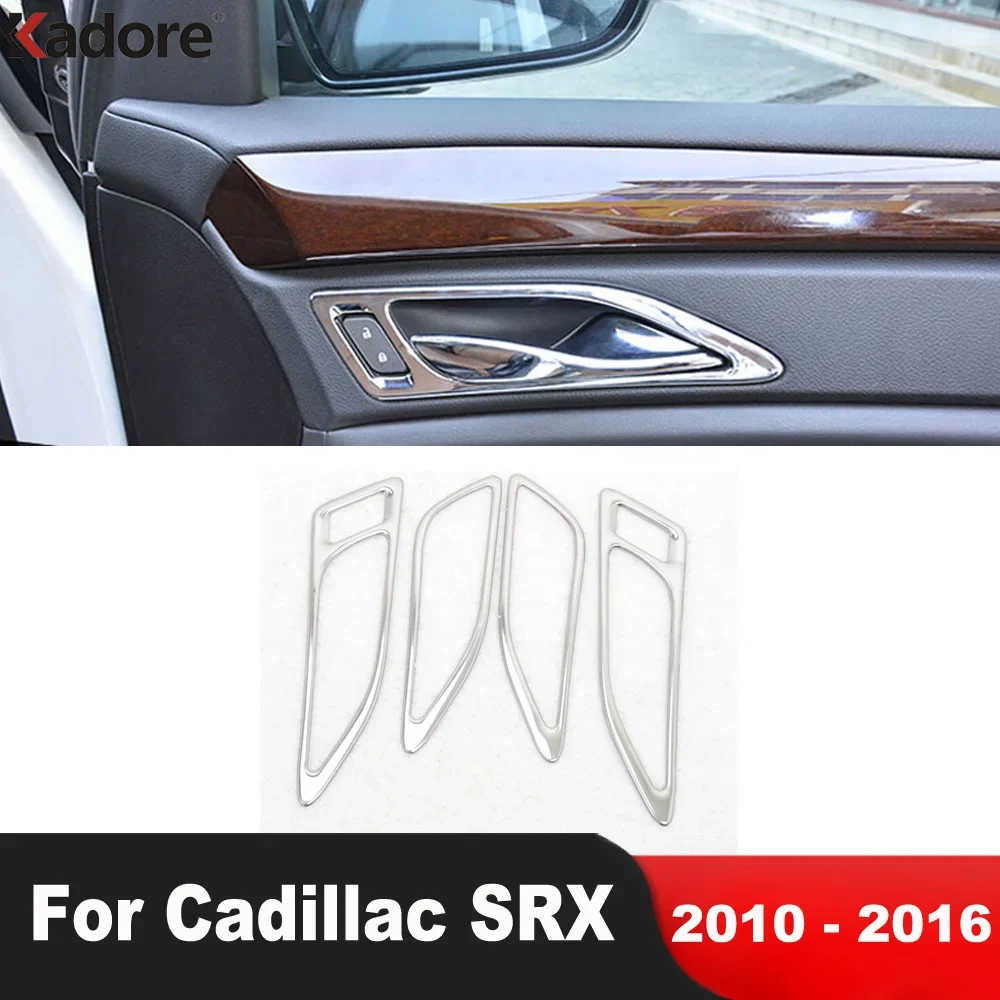 

Для Cadillac SRX 2010-2012 2013 2014 2015 2016, автомобиль из нержавеющей стали, внутренняя внутренняя дверная ручка, чаша, накладка, аксессуары для интерьера