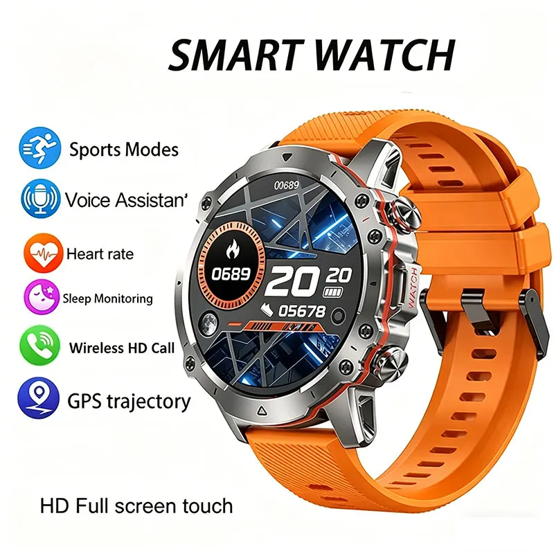

GEJIAN 2026 Sports Smart Watch 1.43"Bluetooth Call Heart Rate Health Monitoring IP67 Waterproof Smartwatch GPS Sports Trajectory
