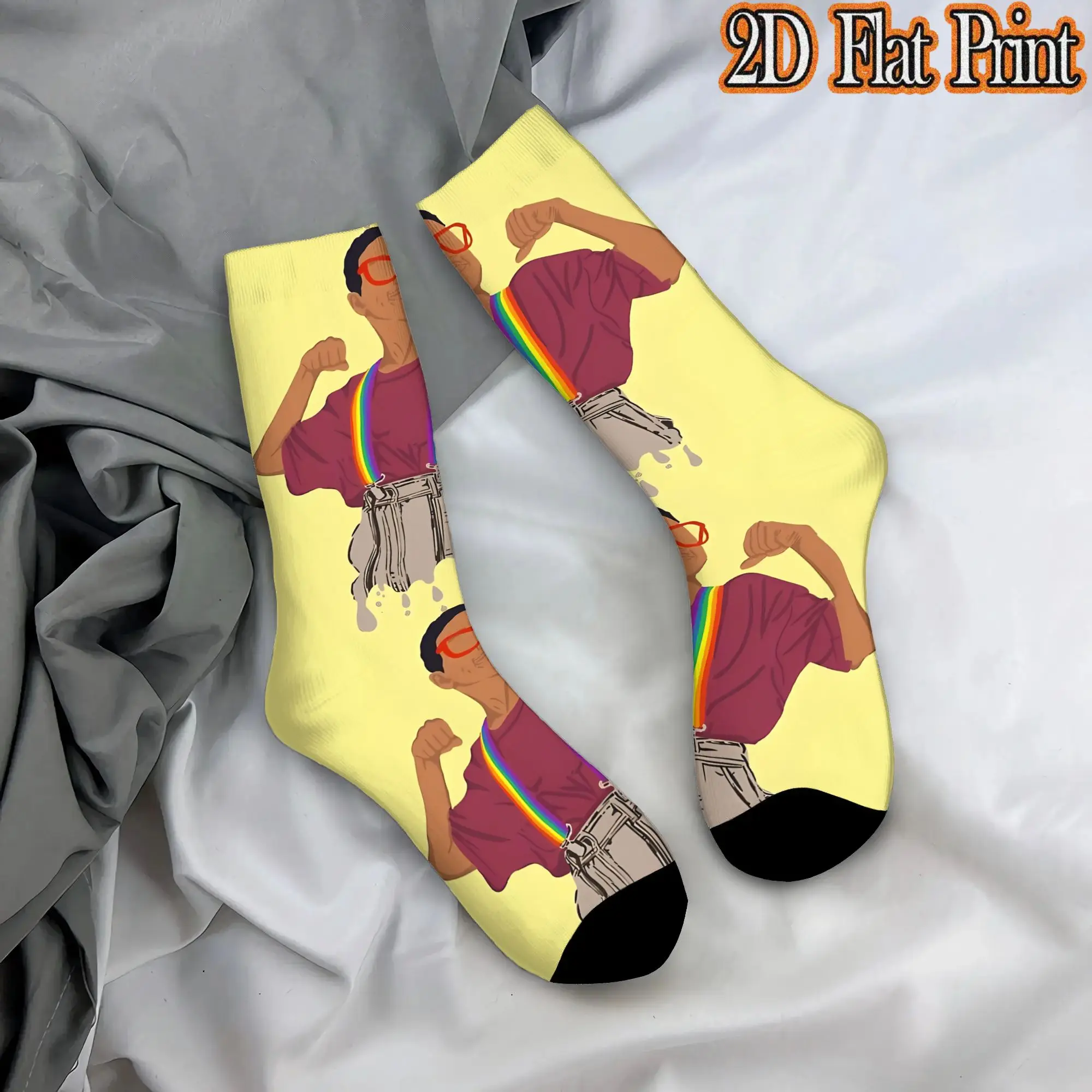Steve Urkel Retro Family Matter Street Style Novelty Seamless Mid-calf Creative Sock Sports Socks