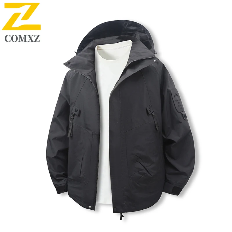 

Мужская повседневная куртка, новая ветрозащитная водонепроницаемая дышащая куртка с капюшоном, уличная куртка для кемпинга, пешего туризма, штурмовика