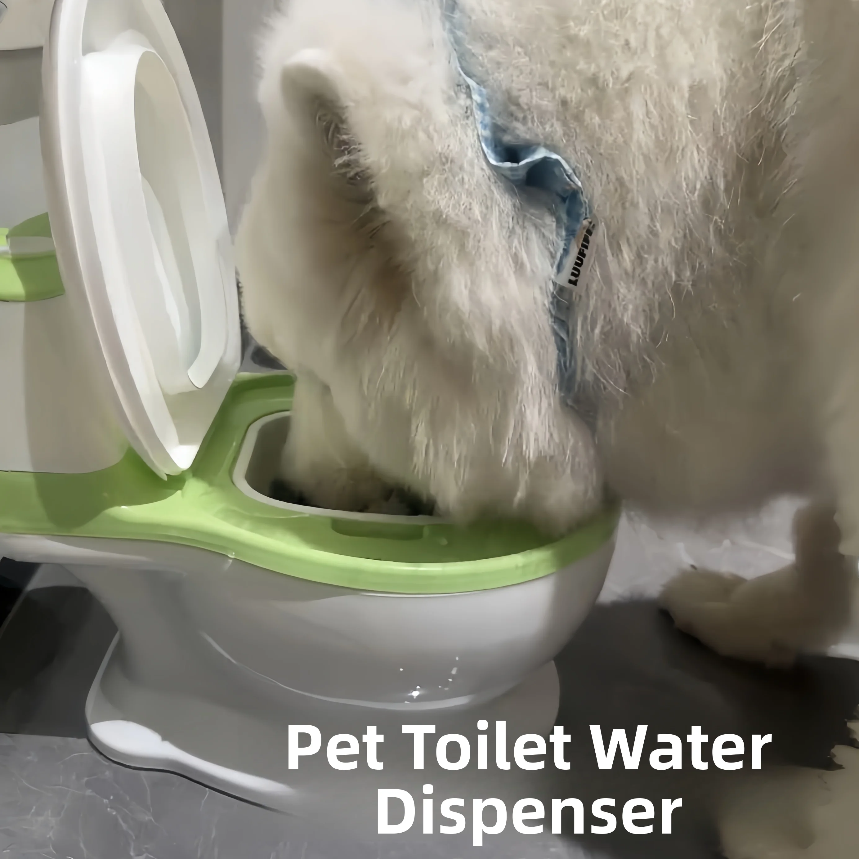 

Забавная нескользящая поилка-диспенсер для воды для домашних животных в форме унитаза, миска-поилка для питомцев