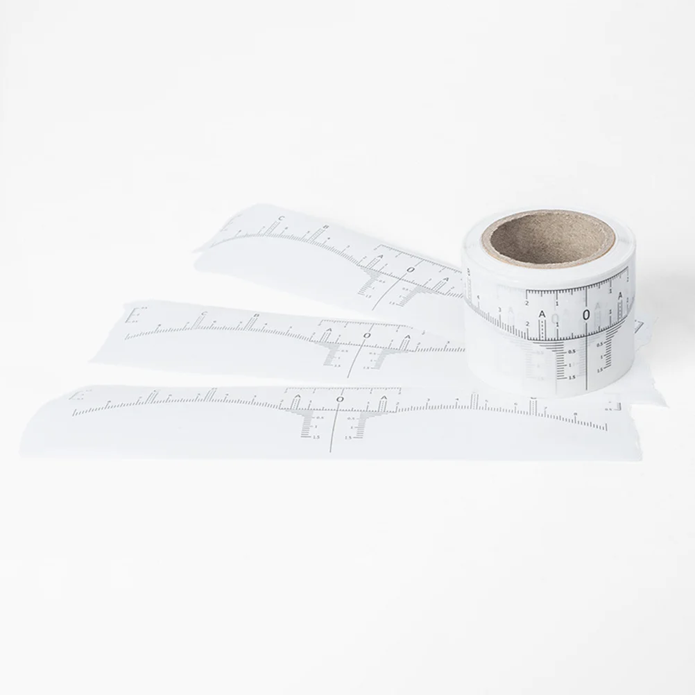 1 rol wenkbrauw meetliniaal sticker wit wegwerp zelfklevende wenkbrauwgids symmetrische wenkbrauwen make-up accessoire gereedschap tattoo lichaam