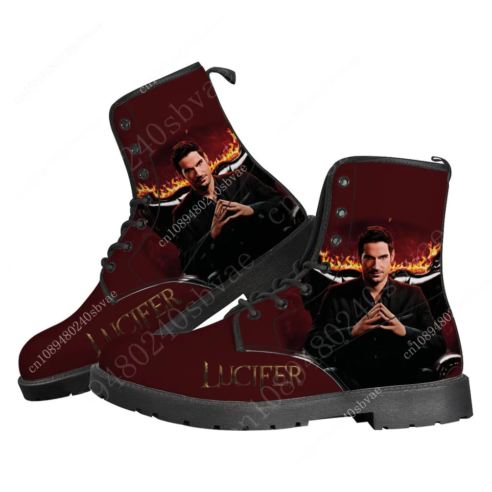 Lucifer Boots Mens Womens Teenager Shoes Casual Boot Hot Movie Outdoor Light High Quality Couple Print on Demand Customize Shoe