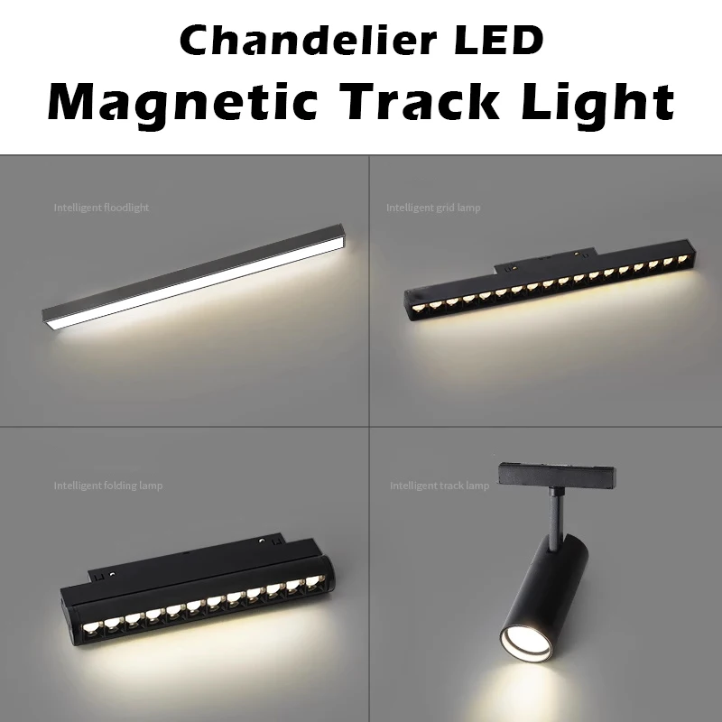 

LED Magnetic Spotlight Track Light Grille Lamp Ceiling Surface Mount Magnetie Track Light DC48V Spot LED Lamp Home Living Room