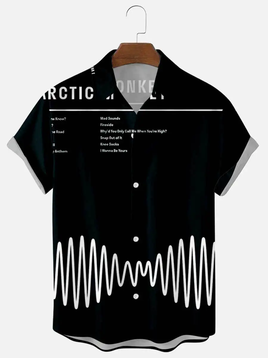 

New Casual Shirts Black And White Short Sleeve Tops Cool Style Club Party Summer Button Shirts for Men And Women