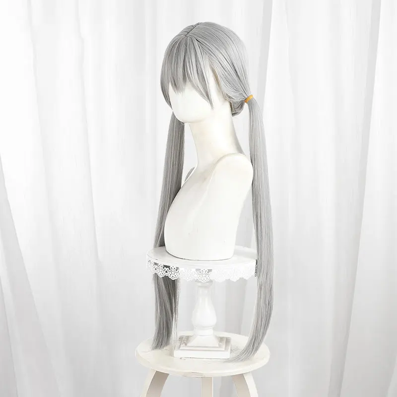 Película Zoo oficial de policía Judy Hopps Cosplay peluca gris pelo largo encantador conejito Orejas diadema para mujer fiesta de Halloween