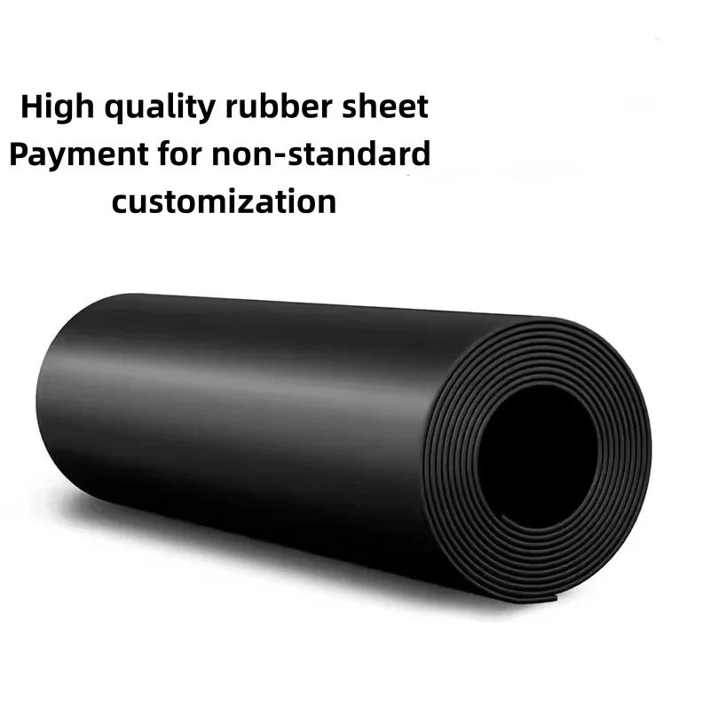Custom Made Slab NBR Nitrile Rubber Buna Plate Sheet Gasket 300 x 300mm 5mm 6mm 8mm 10mm  Acid Oil Alkali Resistant