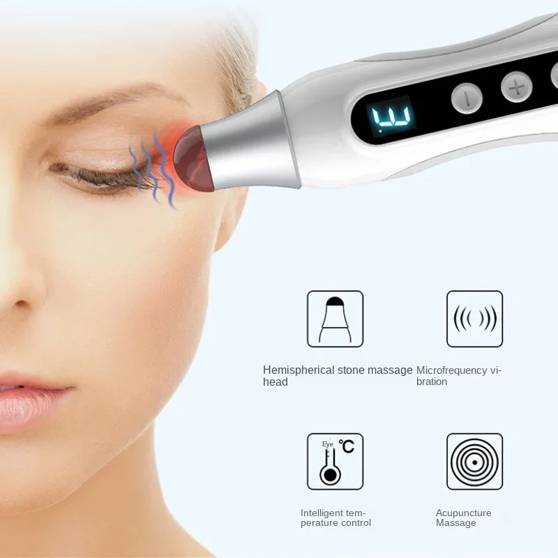 Free Shipping Eye Massage Stick Instrument Eye Cream Import Eye Bags Wrinkles Eye Beauty Massage Pen Hot Compress Dark Circles