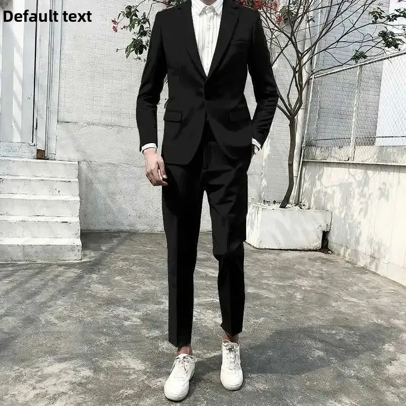 Men's Casual Suit Three-Piece Set Slimming Western-Style Clothes Professional Business Attire For Youth Student Korean Version