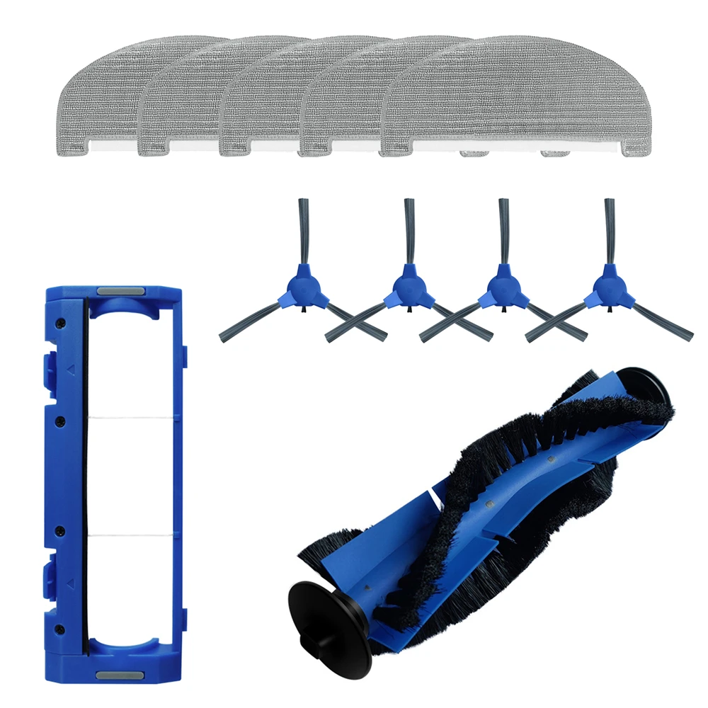 6/11 قطعة فرشاة رئيسية + فرشاة جانبية + مسح + مجموعة غطاء فرشاة روبوت استبدال تنظيف الملحقات ل Eufy G40/ G40 Hybrid
