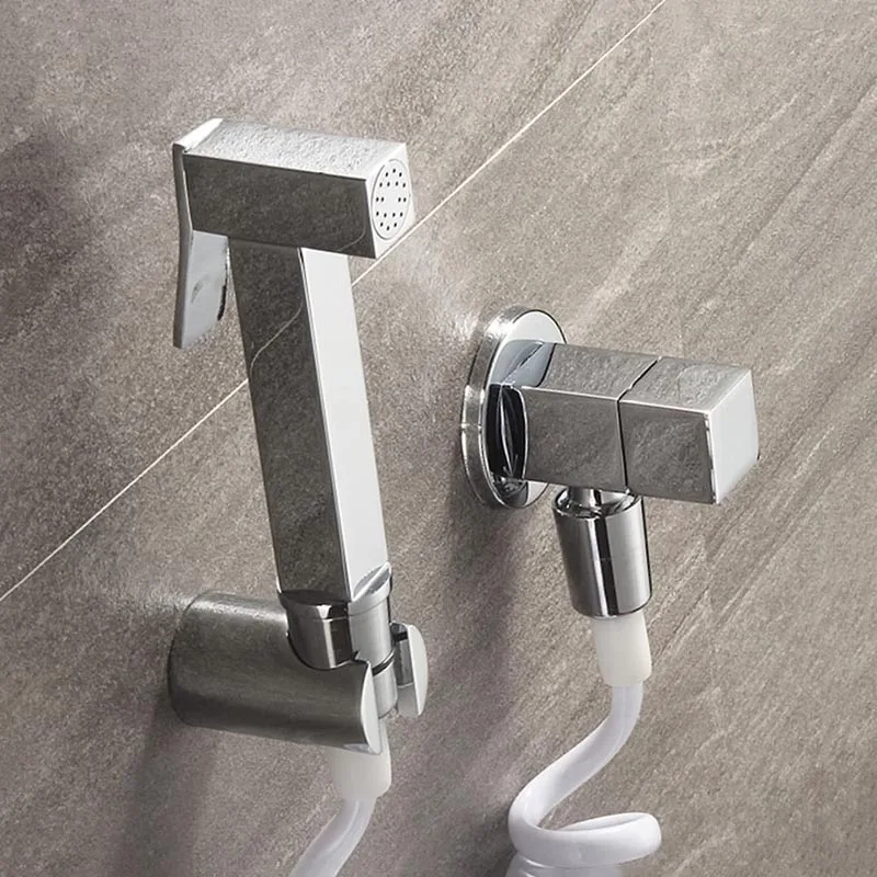 

Wall Mounted Chrome Brass Handheld Toilet Bidet Sprayer Single Cold Water