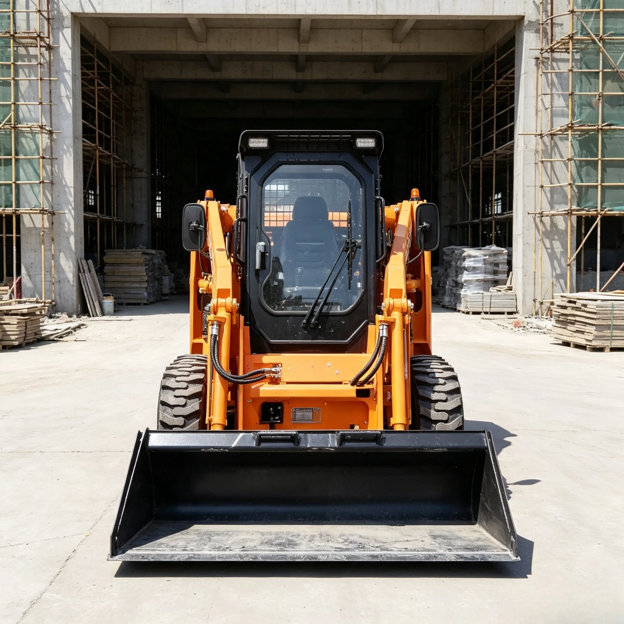 Mini Skid Steer Loader Hydraulic Compact Equipment with Quick Hitch Attachments for Agriculture Construction and Gardening
