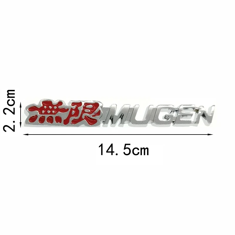 1 pcs 3D Chrome Metal Mugen Emblem Logo Rear Badge Car Trunk Sticker Car Styling for Honda Civic Accord CRV Fit