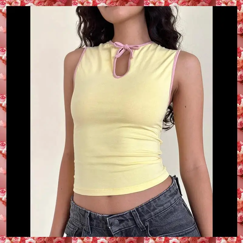 女性シームレスクリーンラインボートネックタンクトップ