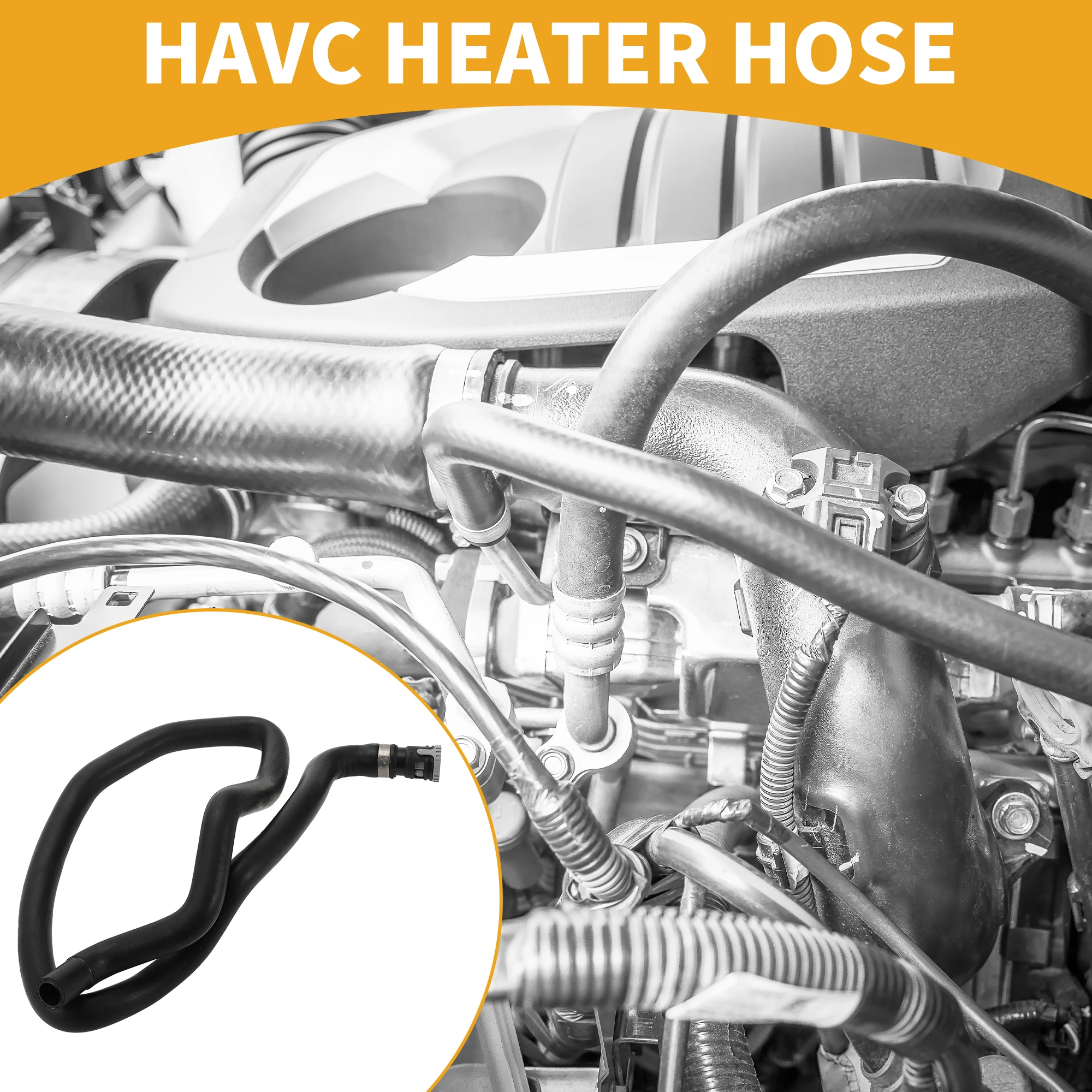

UXCELL HVAC Heater Hose No.BV6118K580FE Engine Radiator Coolant Water Hose Pipe for Ford Focus III 1.6 Ti 2010-2022