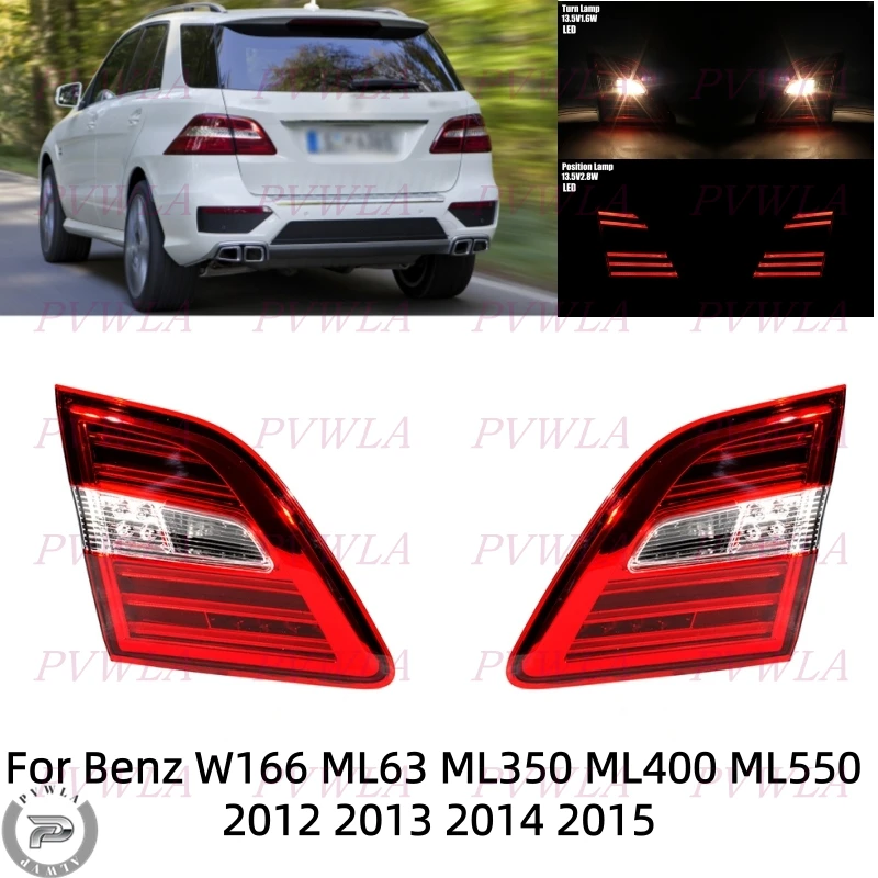 

Светодиодный задний фонарь для европейской версии Benz W166 ML63 ML350 ML400 ML550 2012-2015, внутренний задний стоп-сигнал, автомобильные аксессуары A1669068501