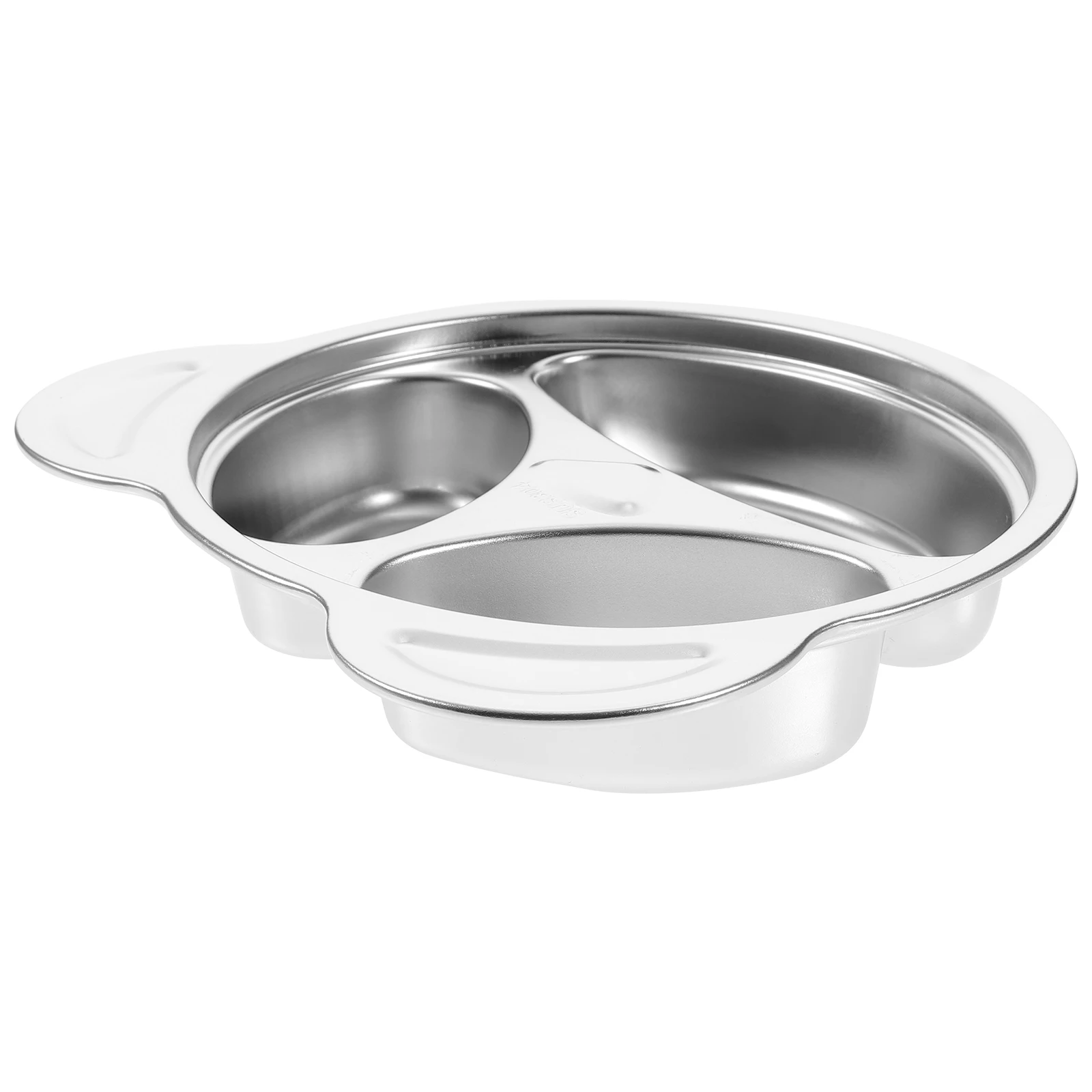 Plato de comida de acero inoxidable de primera calidad para niños, bandeja para servir dividida y suave, plato de cena práctico, suministros para el hogar