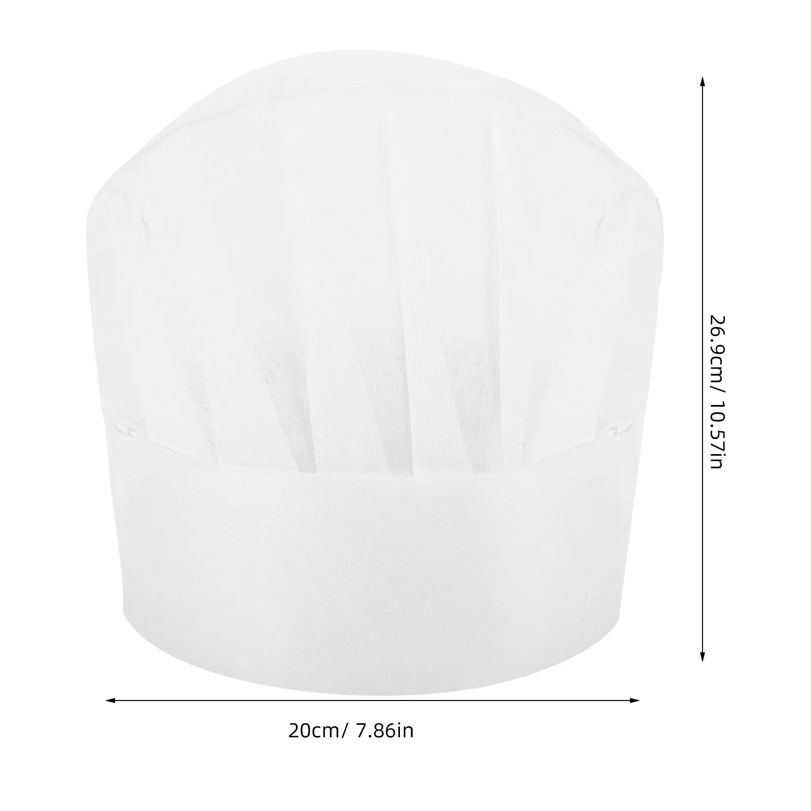 20 Pezzi Cappelli da Chef Monouso in Tessuto Non Tessuto, Cappelli Alti da Cucina per Adulti, per Uso in Cucina, Feste, Sushi