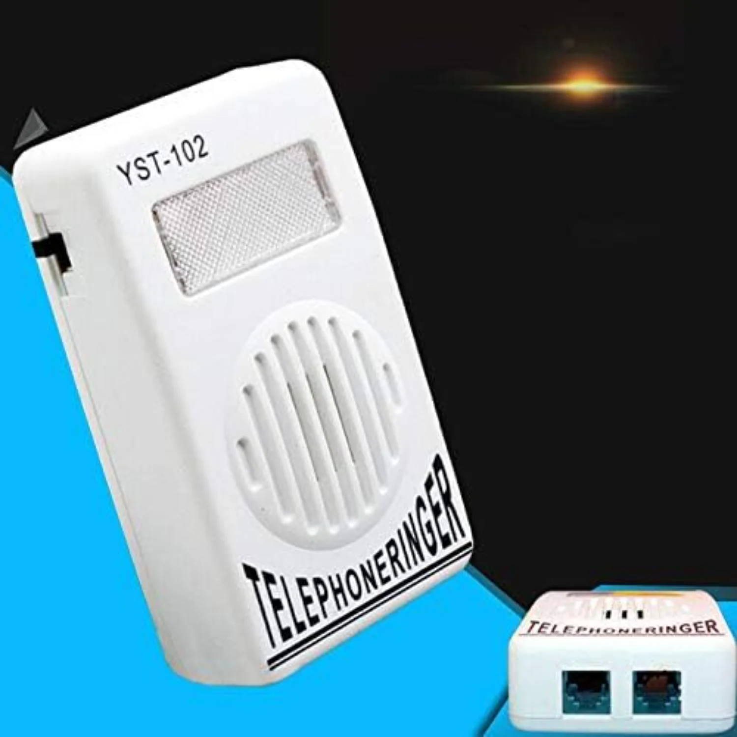 2PCS 95dB Extra-Loud Telephone Ringer Phone Ring Amplifier Ringing Help Strobe Light  Sound Landline Ringer Sound Ringtones