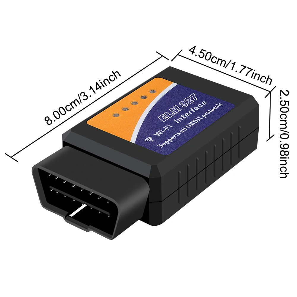 Obdii محول ل IOS أندرويد obd2 الماسح الضوئي اكسسوارات السيارات 1 قطعة ELM327 WIFI V1.5 السيارات التشخيص أداة مسح ضوئي قارئ رمز خطأ السيارة