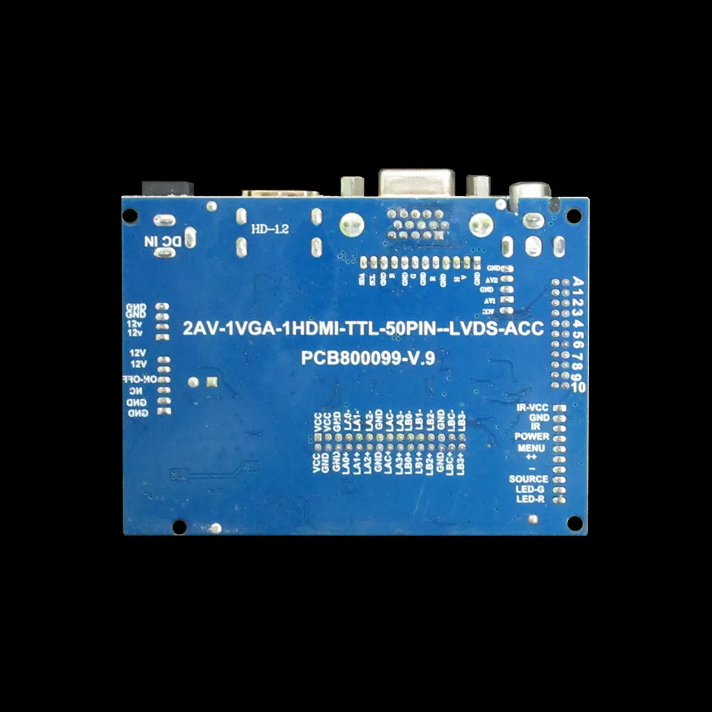 شاشة عرض 9 بوصة LCD TFT لوحة تحكم للسائق متوافقة مع HDMI VGA AV للوحة التطوير شاشة Raspberry Pi