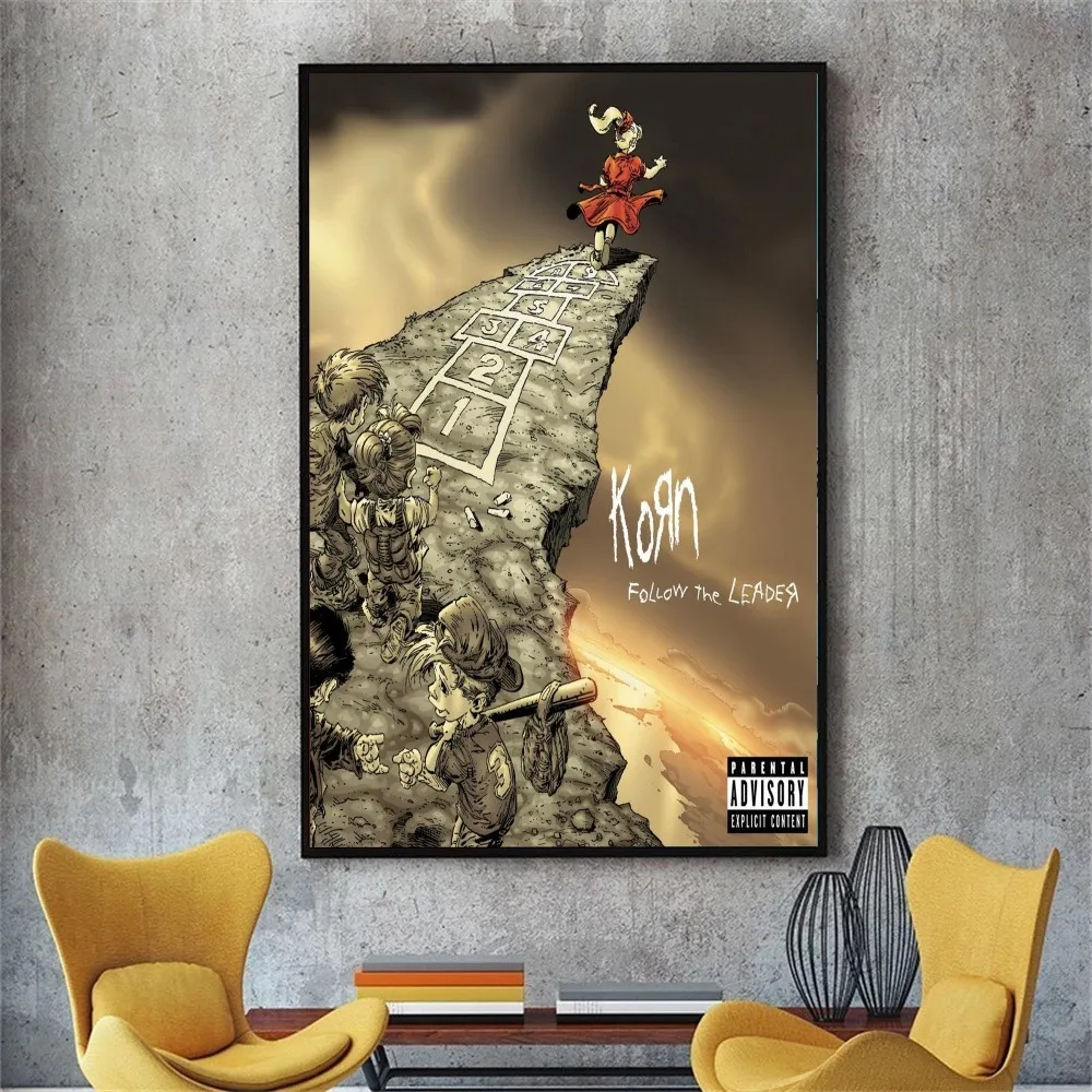 K-Korn-Rocks Band Music Poster Posters Kraft Paper Vintage Poster Wall Art Painting Study Aesthetic Art Small Size Wall Stickers