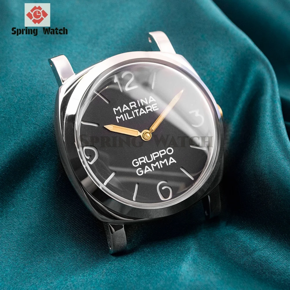 PAM 6152 Case 47mm Watchcase Vintage Case 10ATM Waterproof Stainless Steel Case Parts Fit 6152 ETA6497/6498/ST3600 Movement