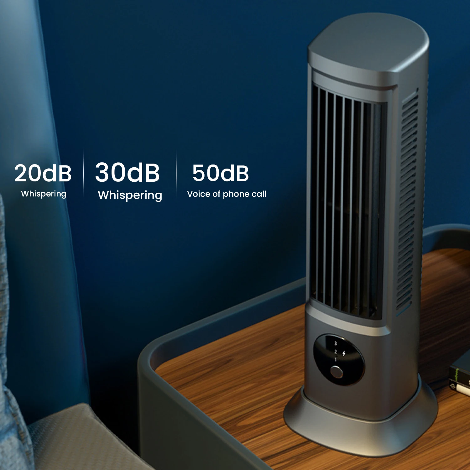 مروحة تبريد محمولة ، تكييف هواء هادئ ، مكيف هواء صغير ، 3 سرعات ، اتجاه رياح قابل للتعديل بزاوية °