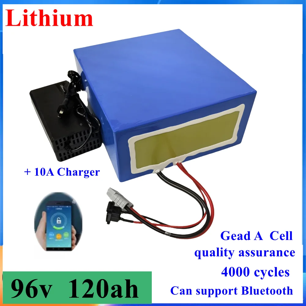 Batterie lithium étanche pour véhicule électrique, 84V, 70Ah, 80Ah, 100Ah, 120Ah, scooter, moteur 84V 5000W 8000W 10000W, charge