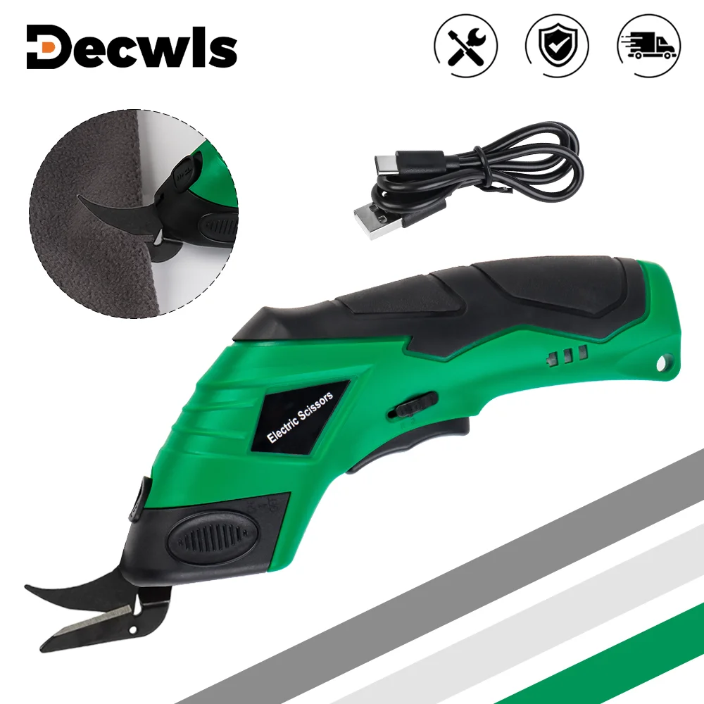

4V Electric Scissors, Home USB Charging, Cordless Sewing Scissors DIY Leather/Fabric/Cardboard Cutting Tools, Tufting Scissors