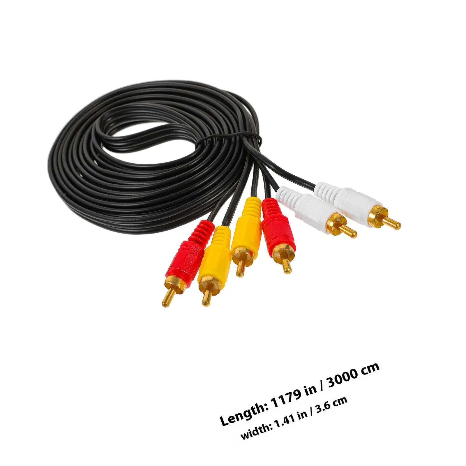 Av Cable to Solid Copper PVC Video Wire Male to Male Audio Video Composite Cable for Dvd Set-Top Box TV Auxiliary