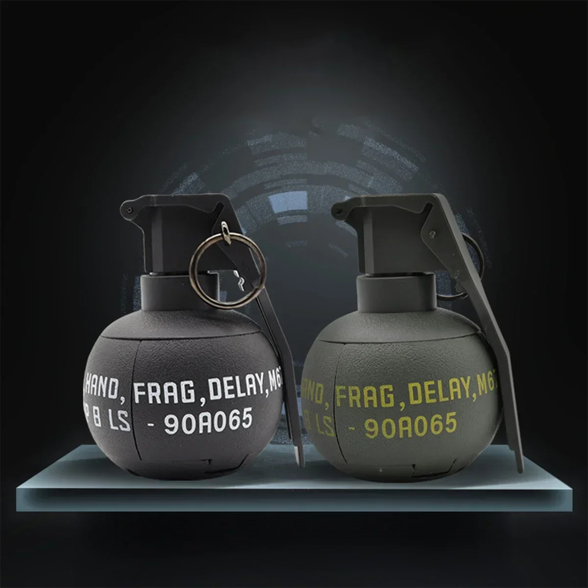 Wkm67 brinquedo de fumaça de granada de explosão de mão 1/3 peças, modelo de granada de nylon, para tiro de paintball airsoft.