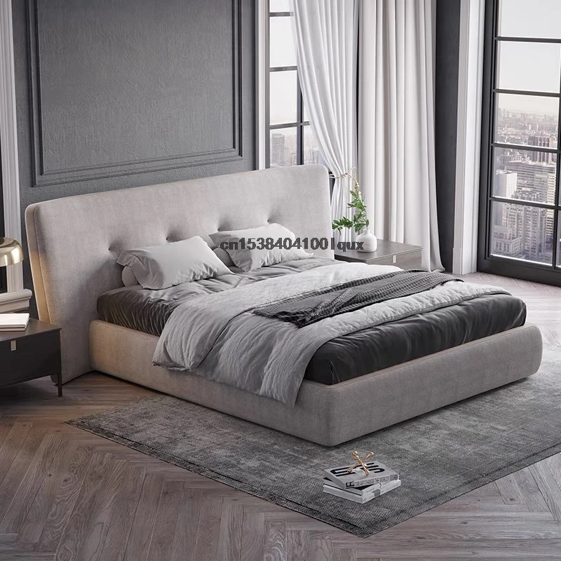 Italian Style King/Queen Size Bed Frame Bedroom Household Furniture Creative Minimalist Bed For Villa Modern Designer Double Bed